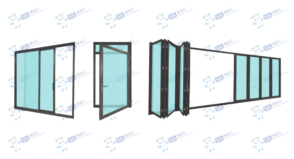 3 types of aluminum doors